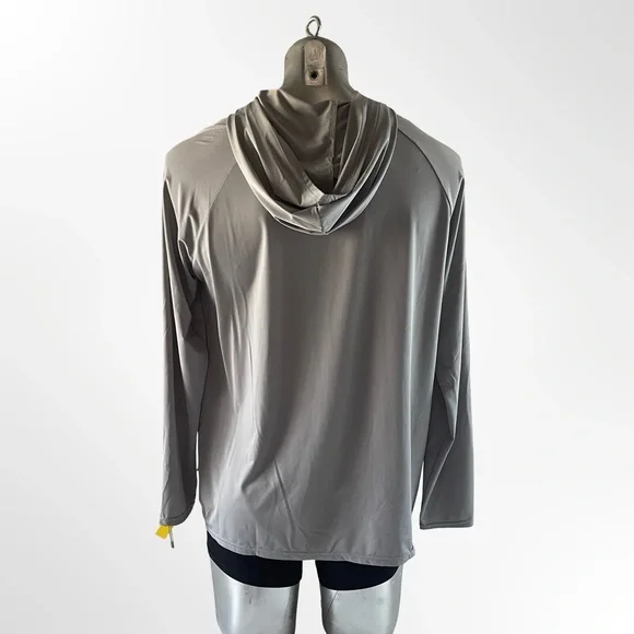 Two RE Red and Gray Hooded Long Sleeve Training Shirts Size M - Picture 3 of 4